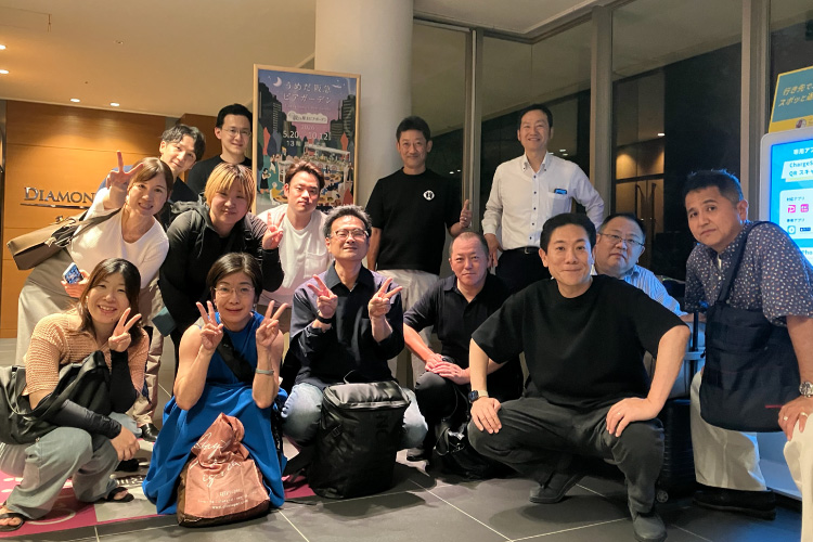 ビアガーデン交流会 集合写真