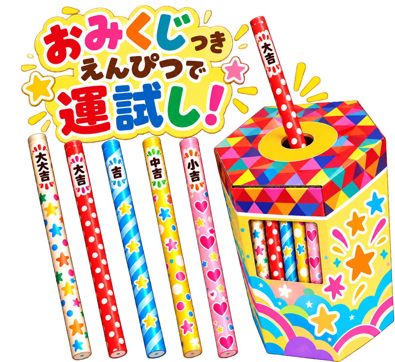 おみくじつきえんぴつ画像（イメージ）